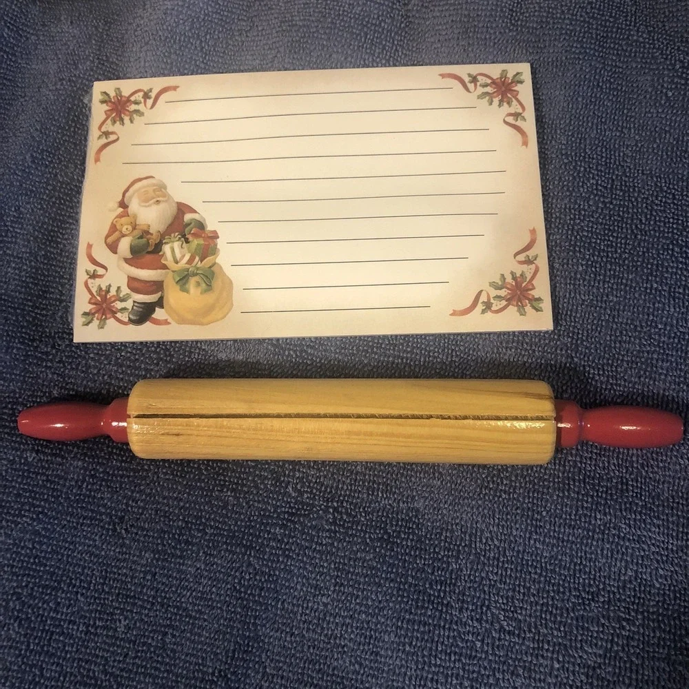 Christmas Recipe Card And Rolling Pin Holder